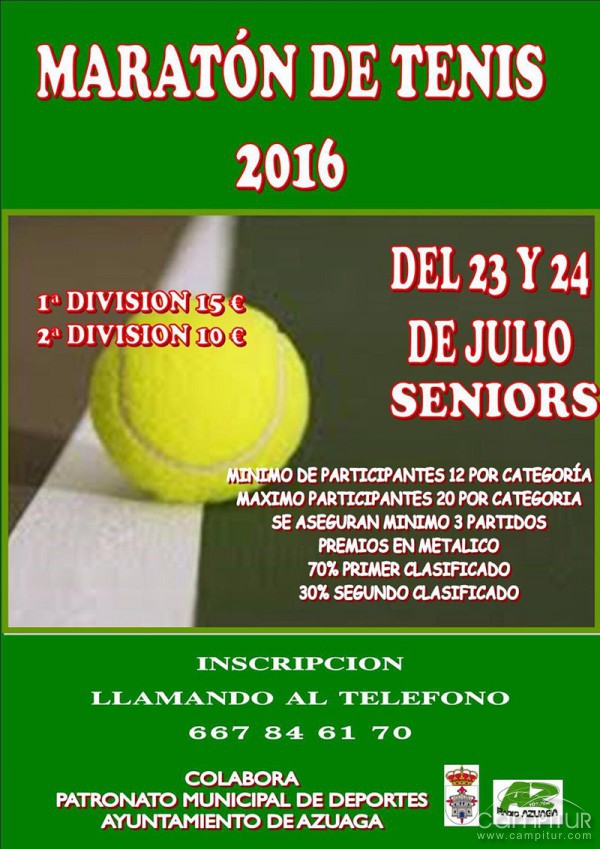 Maratón de Tenis 2016 en Azuaga 