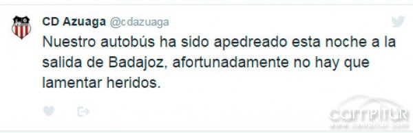 Apedreado el autobús del CD Azuaga 