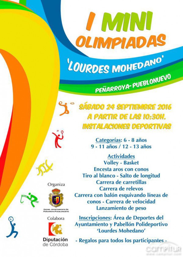 I Minis Olimpiadas “Lourdes Moheano” en Peñarroya-Pueblonuevo 