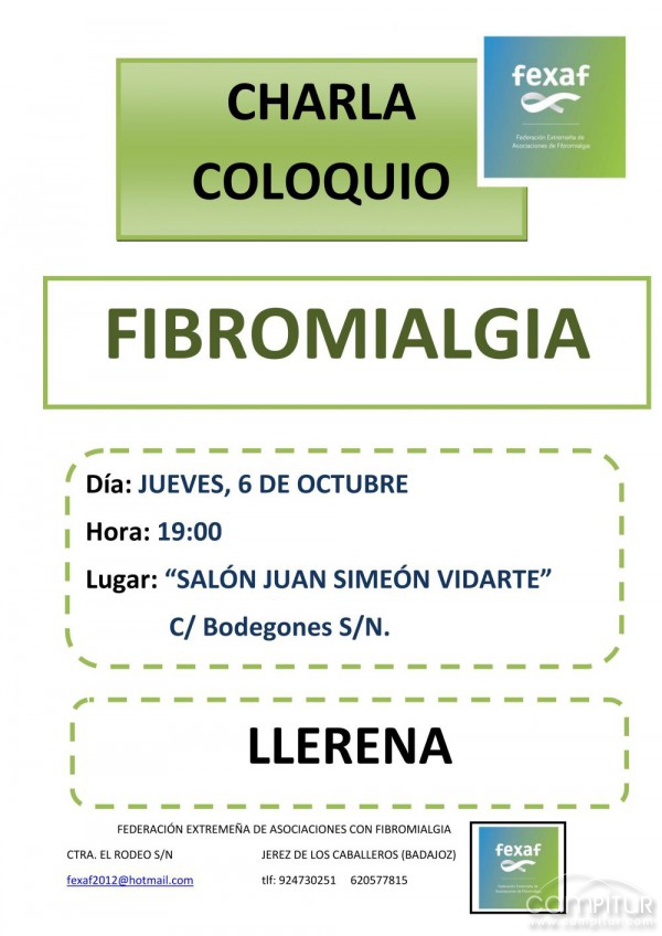 FEXAF ofrece una charla coloquio en Llerena 