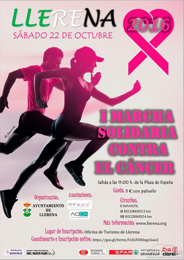 I Marcha Solidaria contra el Cáncer en Llerena 