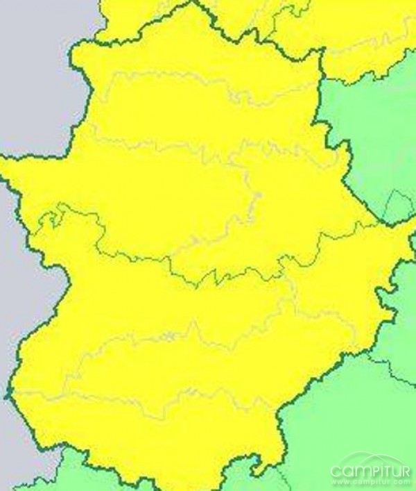 Alerta Amarilla en Extremadura por lluvias 