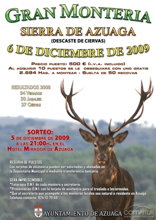 Gran Montería en la Sierra de Azuaga 