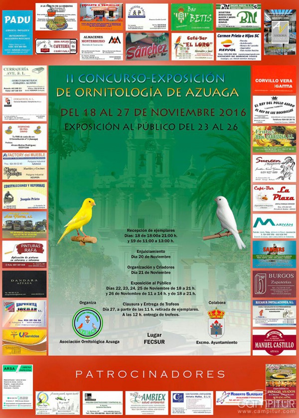 II Concurso-Exposición de Ornitología de Azuaga 