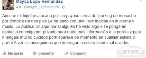 Los payasos asesinos llegan a Badajoz 