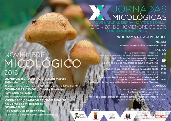 XX Jornadas Micológicas Parque Natural Sierra Norte de Sevilla, Constantina 