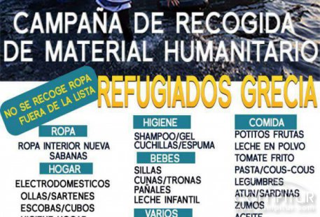 Recogida de Material Humanitario en Fuente del Arco 