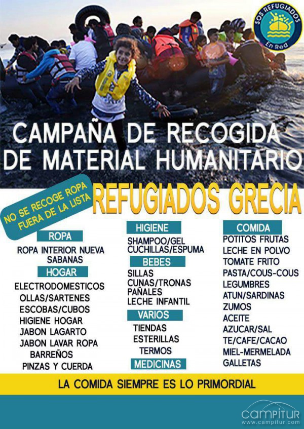 Recogida de Material Humanitario en Fuente del Arco 