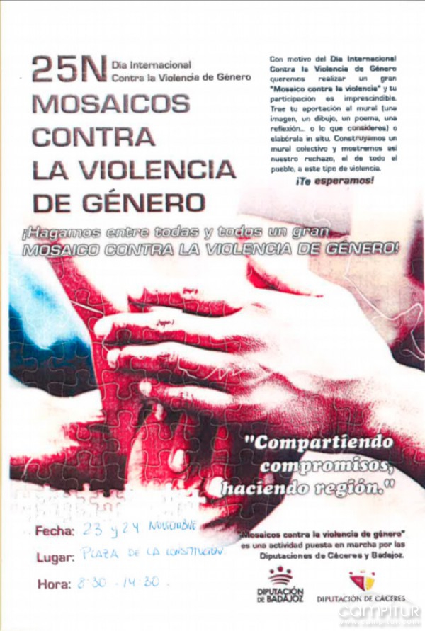 Mosaico contra la violencia de género en Maguilla 