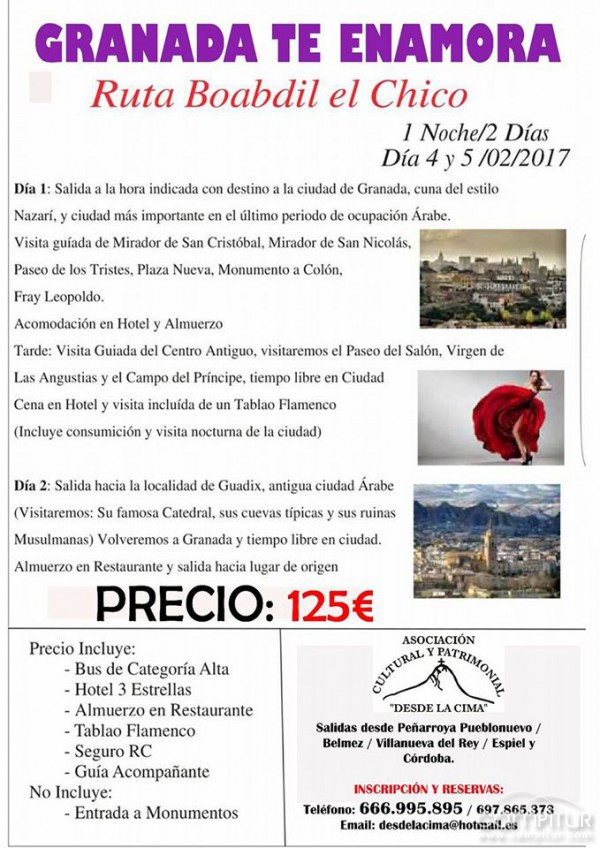 Excursión a Granada, Ruta Boabdil El Chico 