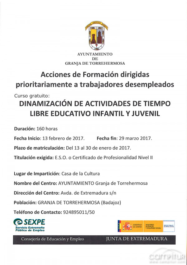 Acciones Formativas en Granja de Torrehermosa