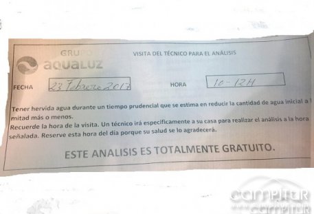 Aqualia advierte de un posible fraude  