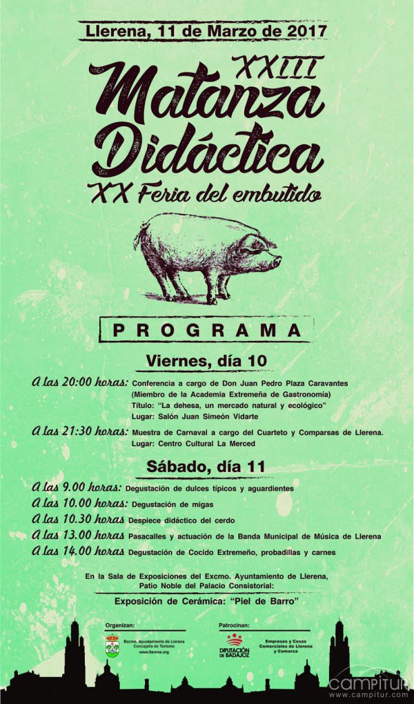 XXIII Matanza Didáctica y XX Feria del Embutido de Llerena