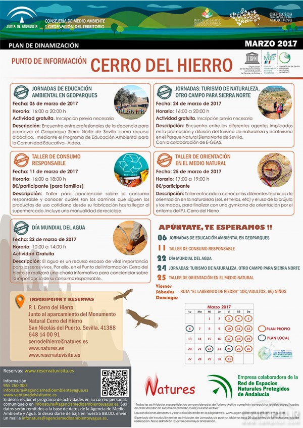 Actividades en el Punto de Información Cerro del Hierro