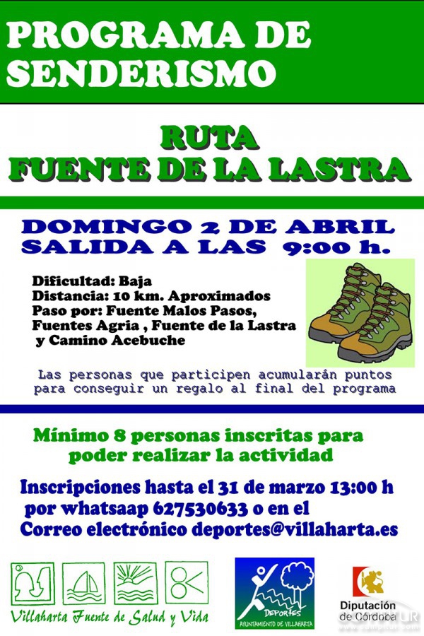 Ruta Fuente de la Lastra en Villaharta 