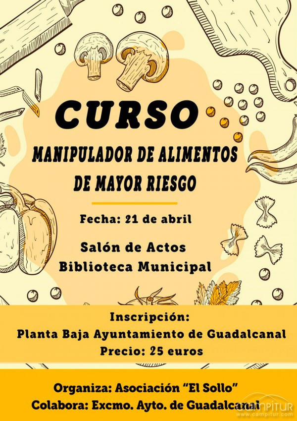 Curso de Manipulador de Alimentos de Mayor Riesgo en Guadalcanal 