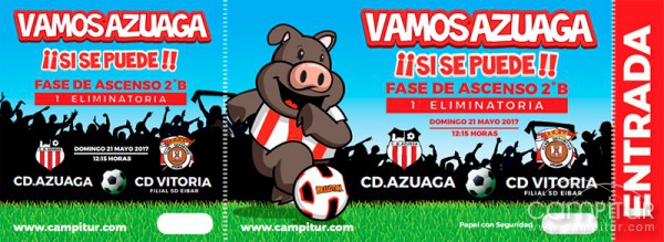 C.D.Azuaga: Ya a la venta las entradas para el Partido de ascenso 2ª B 