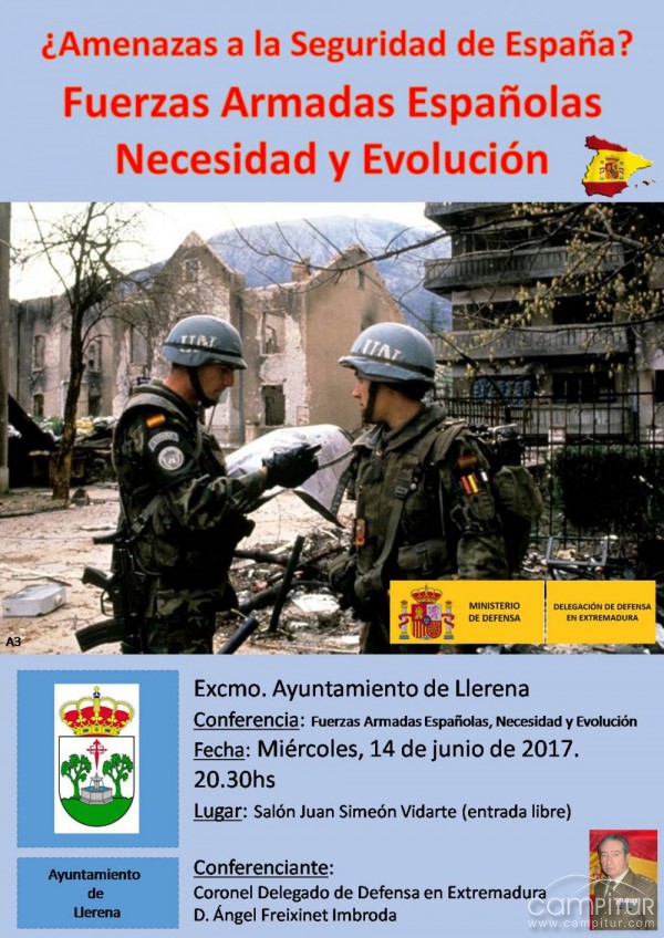Conferencia “Fuerzas Armadas españolas. Necesidad y Evolución” en Llerena 
