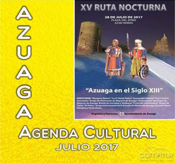 Agenda Cultura mes de julio en Azuaga 