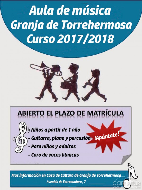 Abierto el plazo de matrículas para el Aula de Música de Granja 