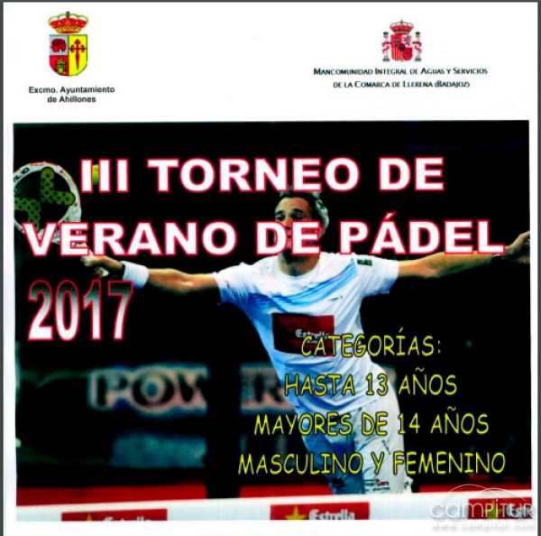 III Torneo de Verano de Pádel 2017 en Ahillones 