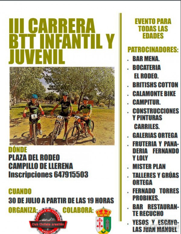 III Carrera BTT Infantil y Juvenil en Campillo de Llerena 