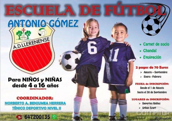 Abierto el plazo de inscripción para la Escuela de Fútbol Antonio Gómez