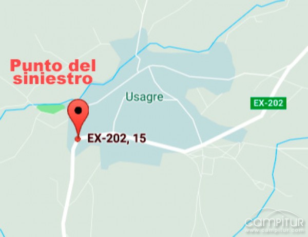 Un accidente de tráfico en Usagre se salda con un niño de 6 años en estado grave 