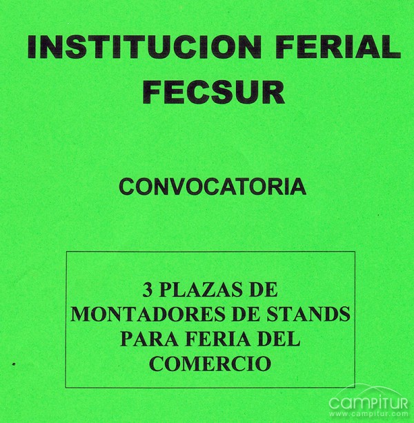 Convocatoria Institución Ferial Fecsur 