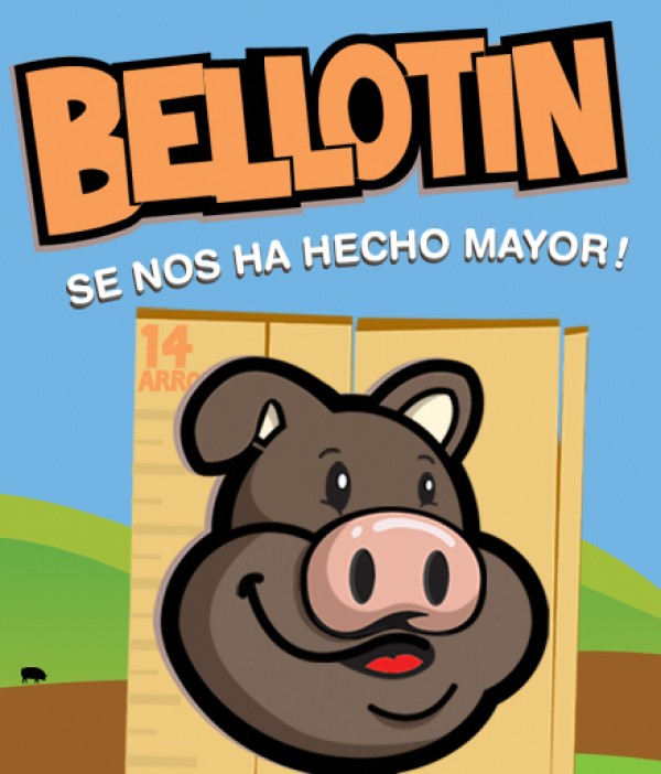 Bellotín, la mascota de Campitur, se nos ha hecho mayor