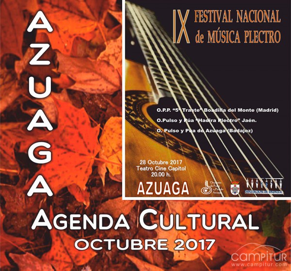 Agenda Cultural mes de octubre en Azuaga