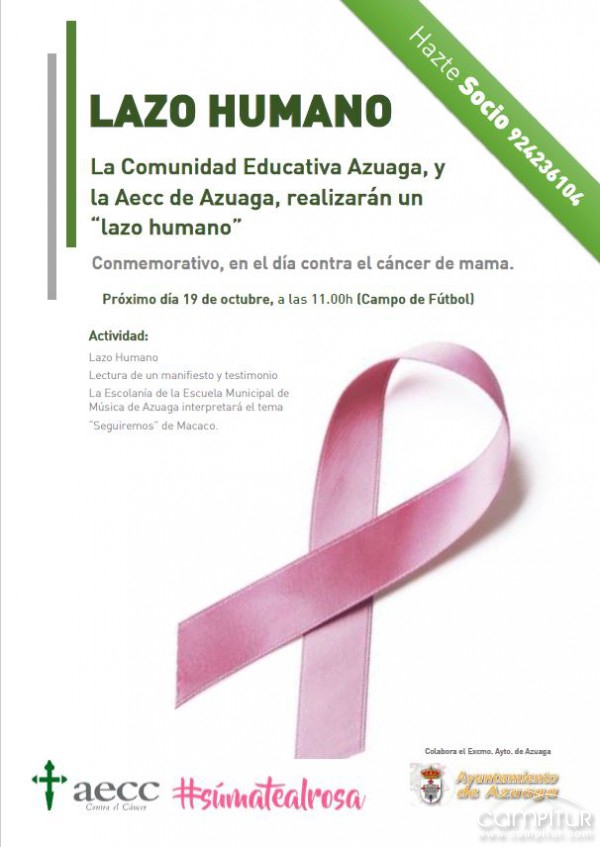 Lazo Humano contra el cáncer de mama en Azuaga 