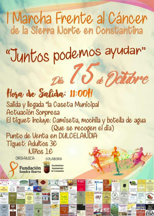 Gran éxito de participación en la I Marcha Frente al Cáncer en Constantina 