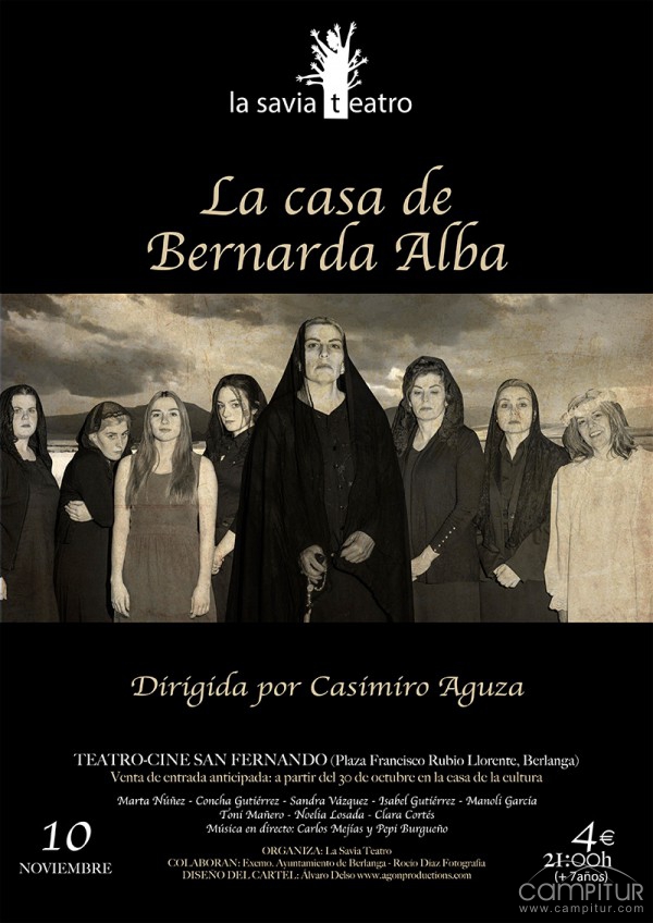“La Casa de Bernarda Alba” llega a Berlanga 