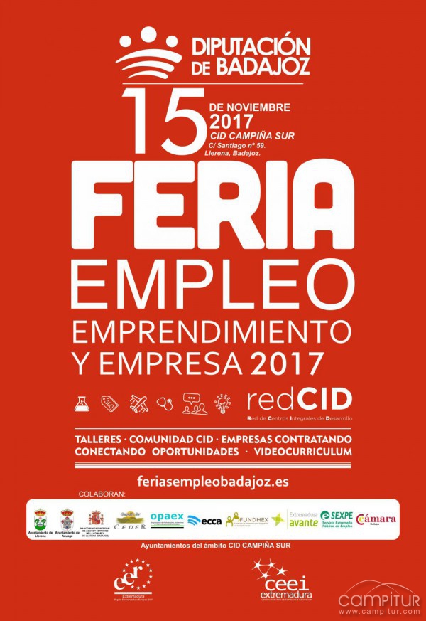 Feria de Empleo, Emprendimiento y Empresa en Llerena 
