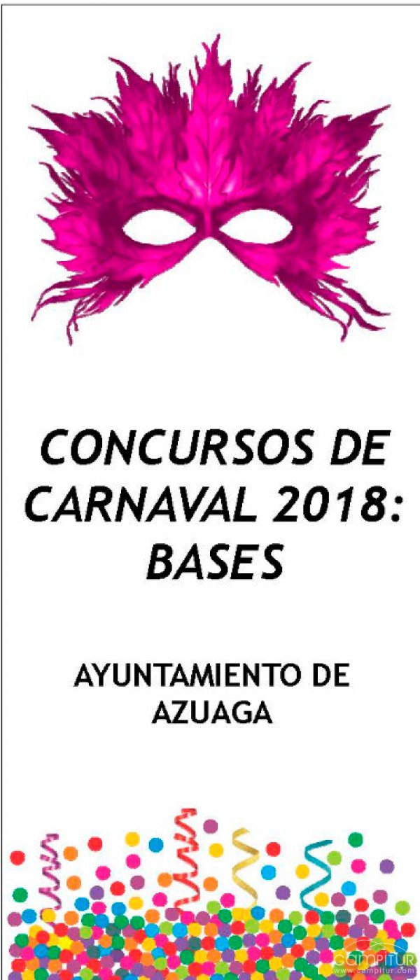 Bases Concurso de Carnaval Infantil 2018 en Azuaga 