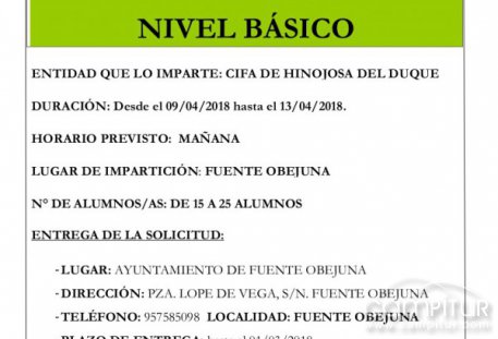 Curso de Aplicación de Plaguicidas. Nivel Básico, en Fuente Obejuna 