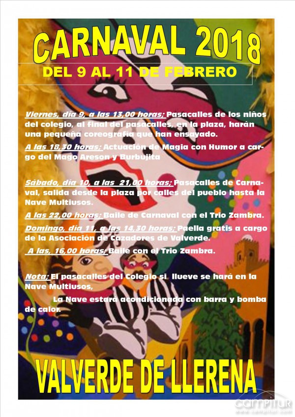 Valverde de Llerena festeja el Carnaval 2018