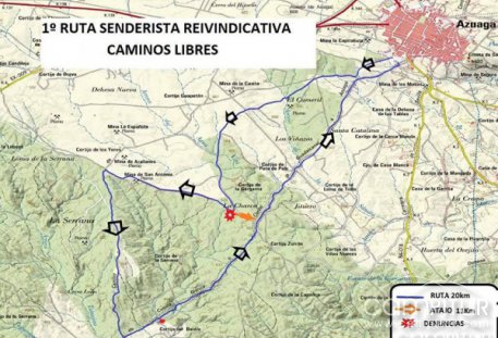 Ruta senderista reivindicativa en Azuaga 