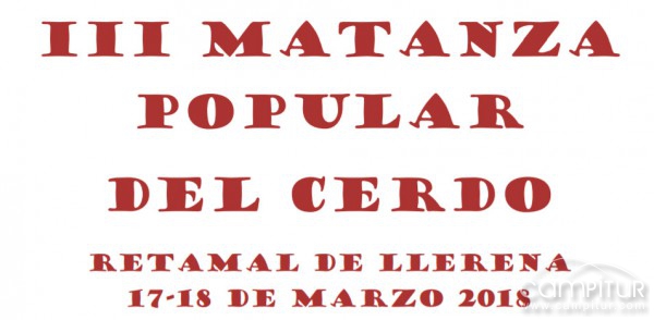 III Matanza Popular del Cerdo Ibérico Retamal de Llerena 