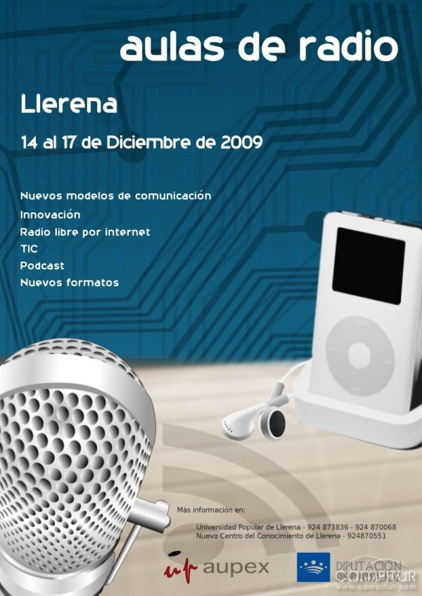 La Universidad Popular de Llerena celebrará un aula de radio 