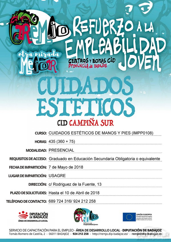 Curso “Cuidados Estéticos de Manos y Pies” en Usagre 