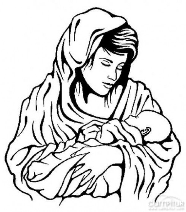 Los niños de Granja de Torrehermosa sacan a la Virgen 