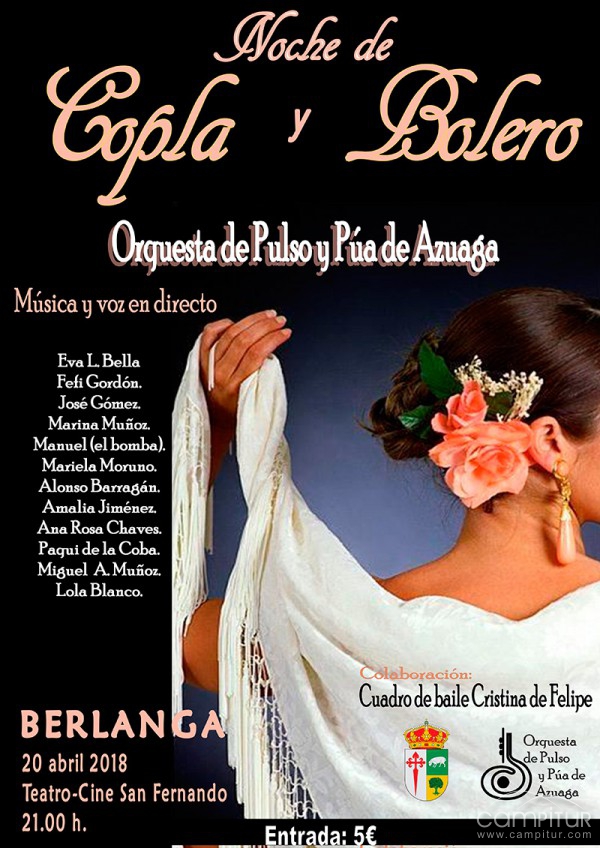 “Noche de Copla y Bolero en Berlanga” con la Orquesta de Pulso y Púa de Azuaga