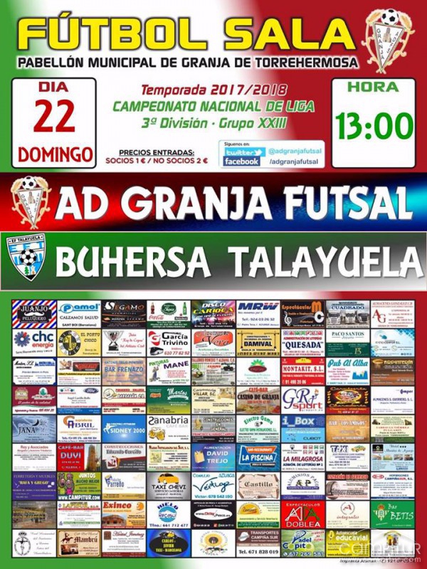 Crucial encuentro este domingo del AD. Granja Futsal