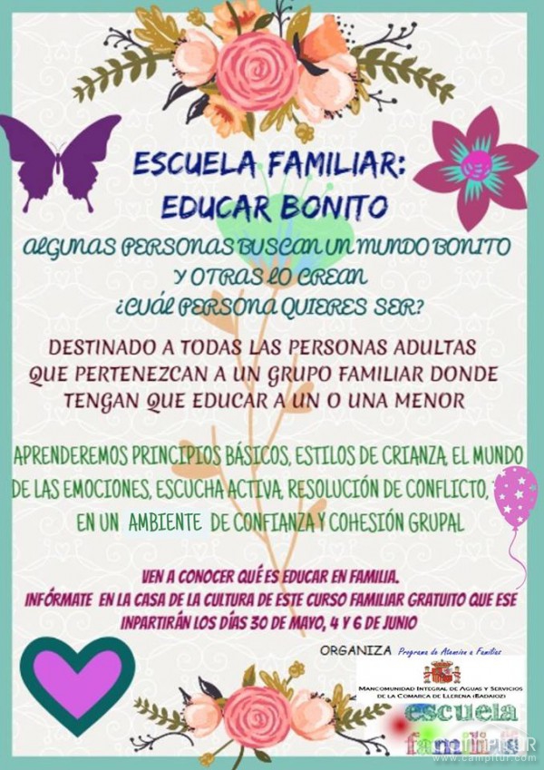 "Escuela Familiar: educar bonito" en Azuaga 