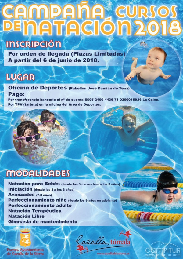 Cursos de Natación en Cazalla de la Sierra 