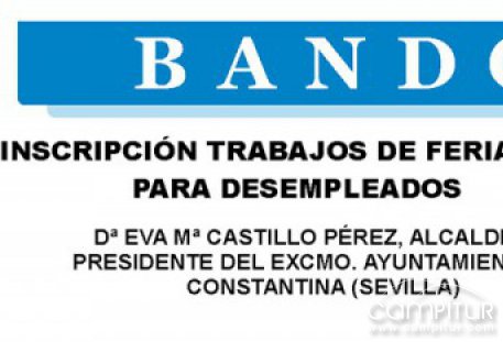 Trabajos de Feria 2018 para desempleados en Constantina 