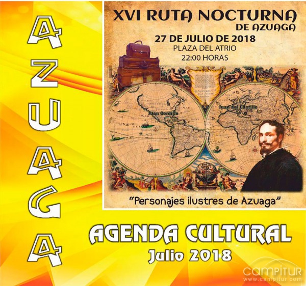 Agenda Cultural para el mes de julio de Azuaga 