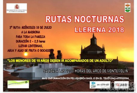 Llerena acoge la 3ª Ruta Nocturna de su programación estival 